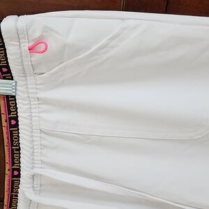 HeartSoul White Scrub Pants, NWOT, Size Small
